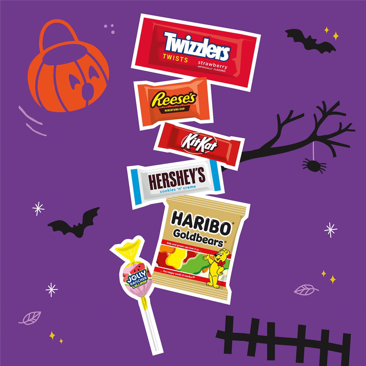 Hershey Assorted, Halloween Candy Bulk Bag, 80.41 oz (270 Pieces)
