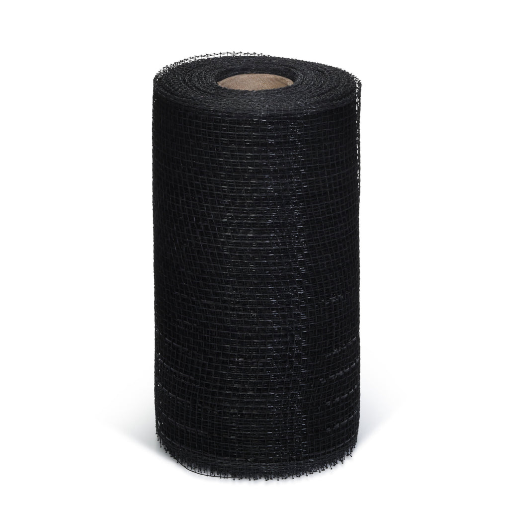 Hello Hobby Black Deco Mesh for Crafts, Ribbons and Decorations, 5.5 in x 10 yd