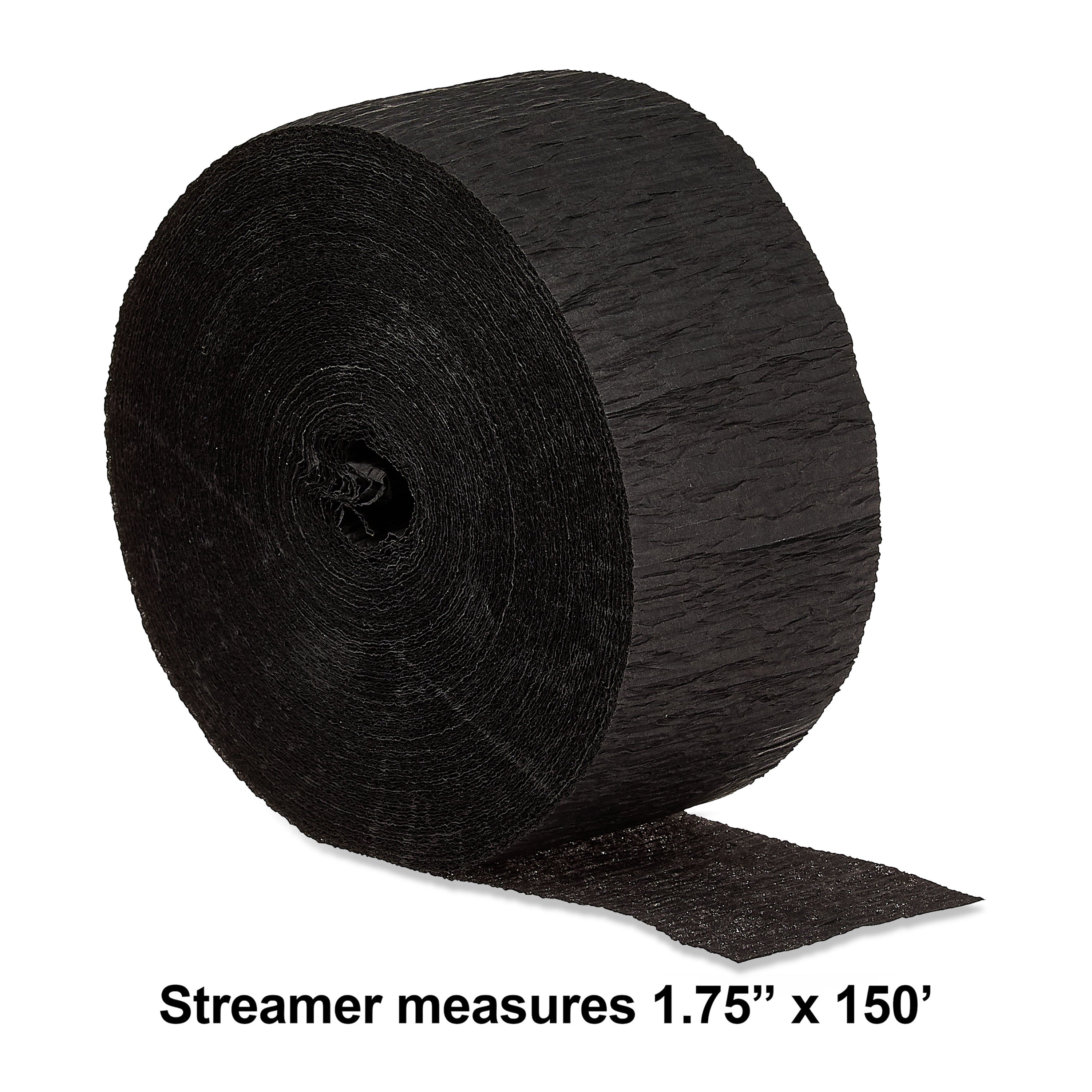 Black Paper Party Streamer, 150', by Way To Celebrate