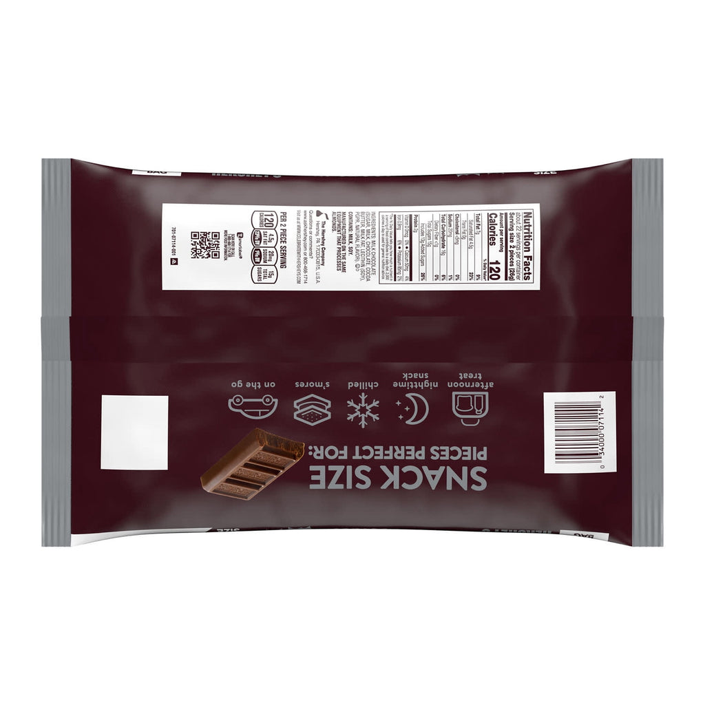 (2 pack) Hershey's Milk Chocolate Snack Size, Halloween Candy Jumbo Bag, 19.8 oz