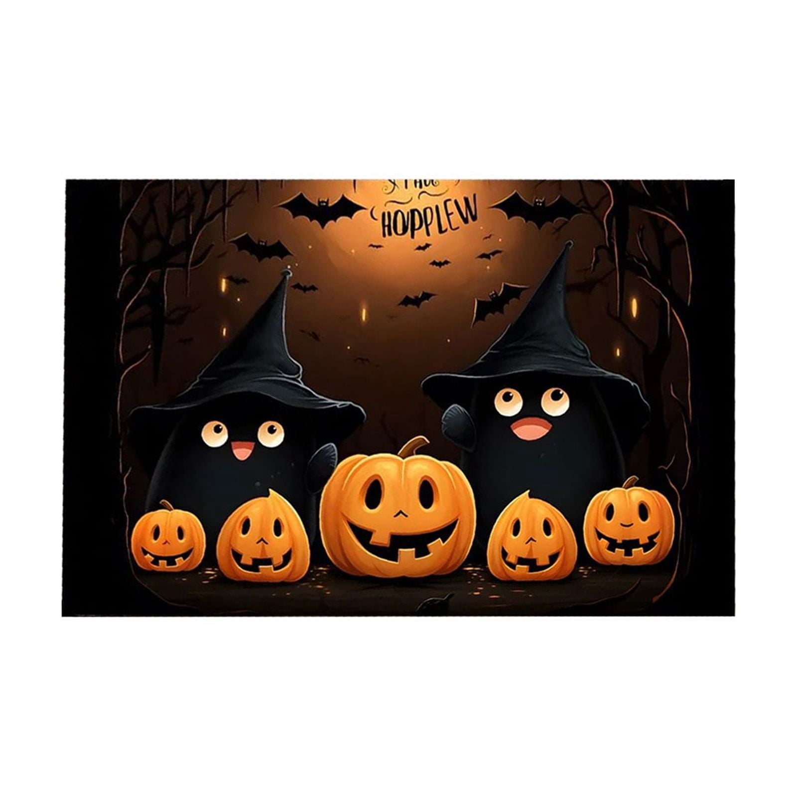 Xuniizn Halloween Mat, 16X24" Velvet Halloween Door Mat for Outside Entrance, Spooky Halloween Rug for Outdoor & Indoor, Non Slip Washable Halloween Doormat, Halloween Bathroom Decor