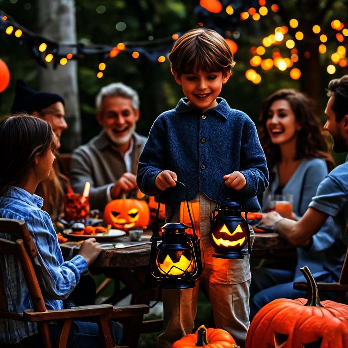 Halloween LED Pumpkin Lights - Remote & Timer 2-Pack, Battery-Operated Orange Jack-O-Lanterns for Spooky Decor, Flameless Candles for Halloween Decorations