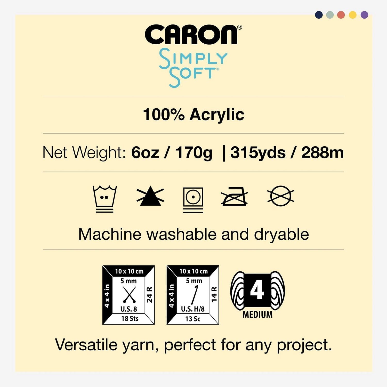 Caron® Simply Soft® Yarn, #4 Medium Acrylic Yarn, 6oz/170g, 315 yds, Soft Pink