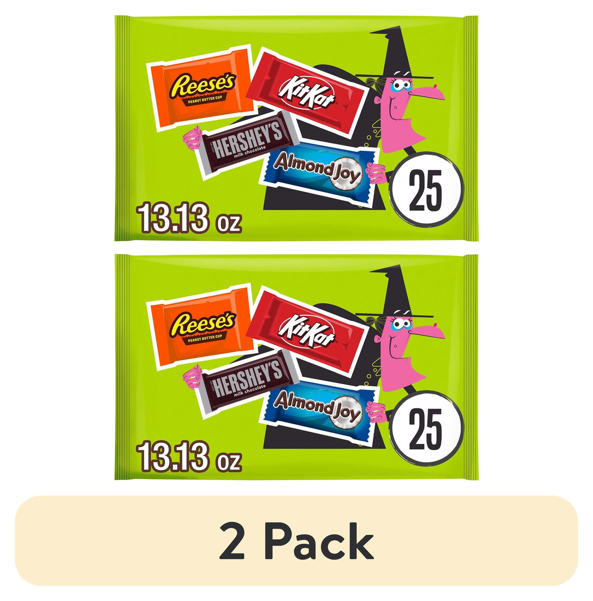 Hershey Assorted Chocolate, Halloween Candy Variety Bag, 13.13 oz (25 Pieces)