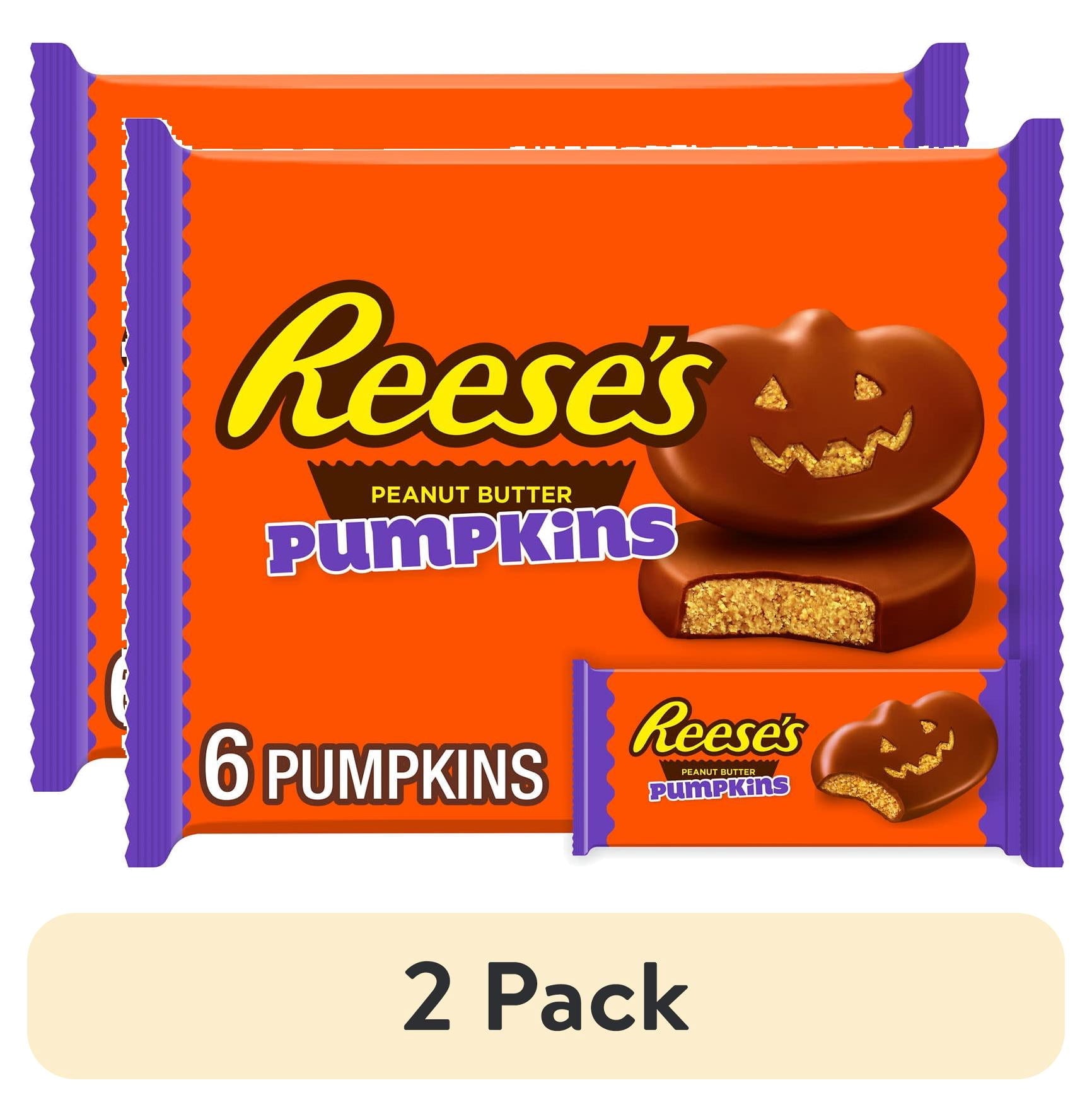 Reese's Milk Chocolate Peanut Butter Pumpkins, Halloween Candy Packs, 1.2 oz (6 Count)