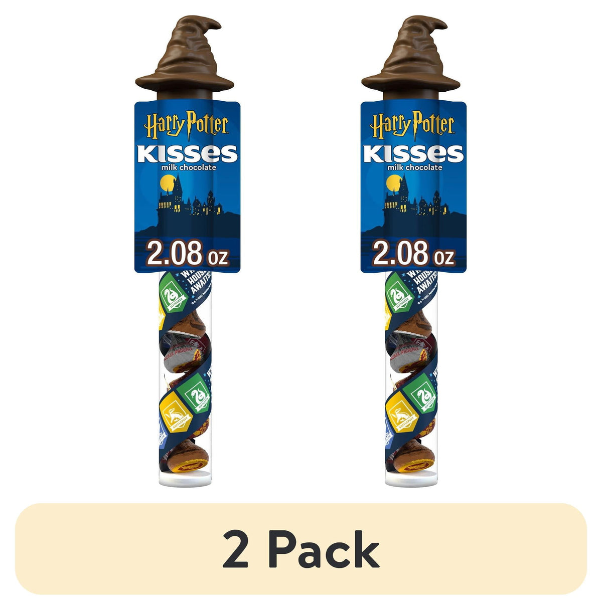 Hershey's Kisses Milk Chocolate Harry Potter, Halloween Candy Plastic Cane, 2.08 oz