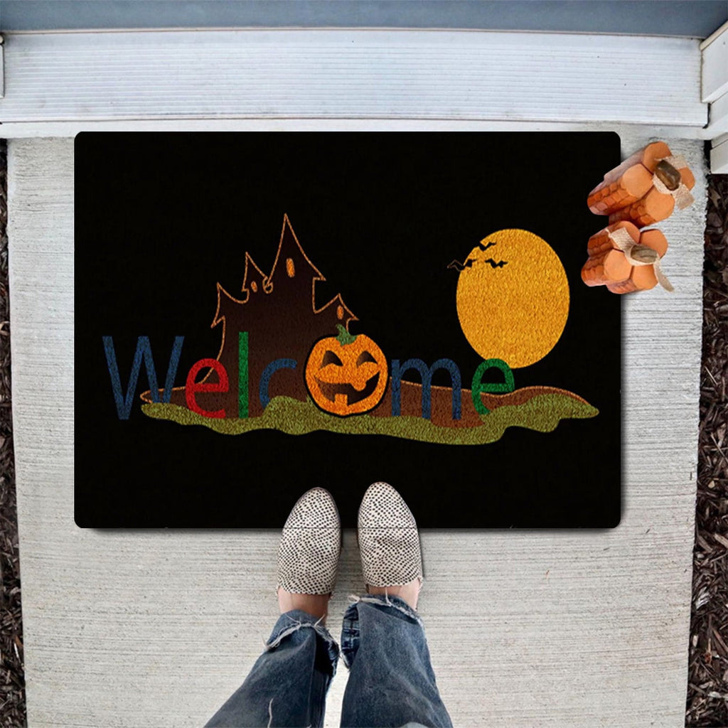 PEIBang Halloween Door Mat,Pumpkins Outdoor Rug Bathroom Doormat,Decorative Front Doormat Indoor Outdoor for Home Decor