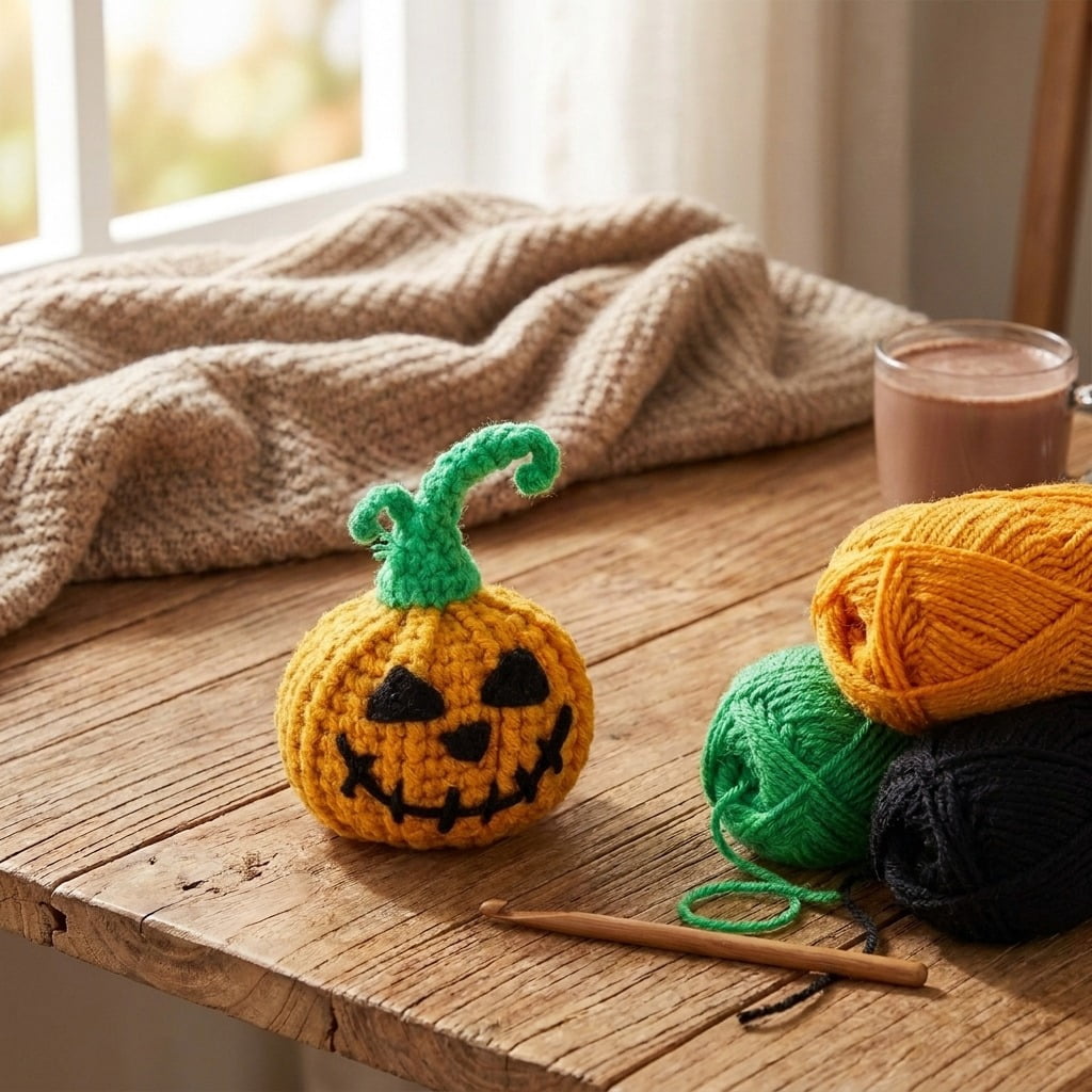 Jack-o'-Lantern Crochet Kit, Multicolor, Halloween by Way To Celebrate