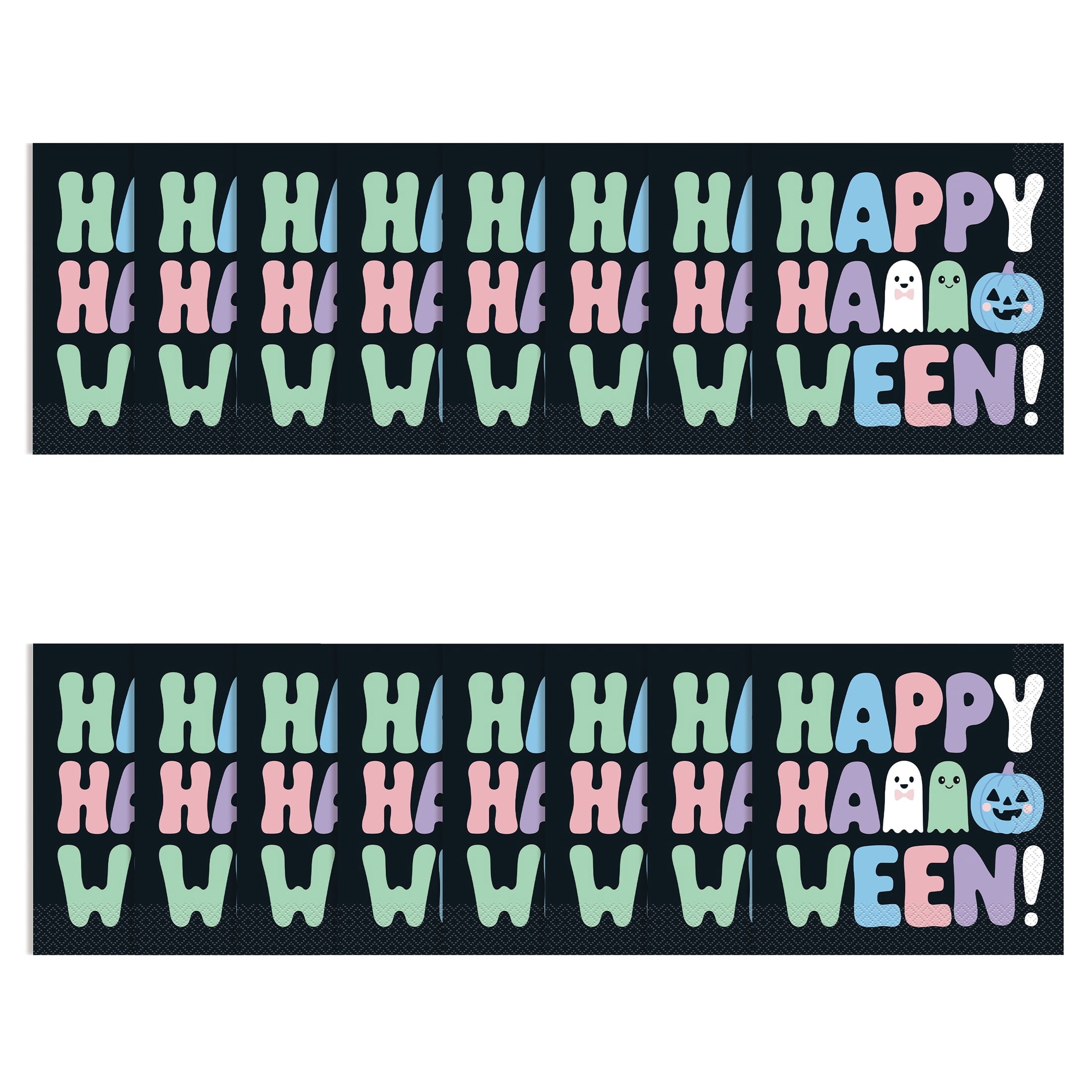 Happy Halloween Disposable Paper Napkins, Multicolor, 6.5" x 6.5", 16 Count, Halloween by Way To Celebrate