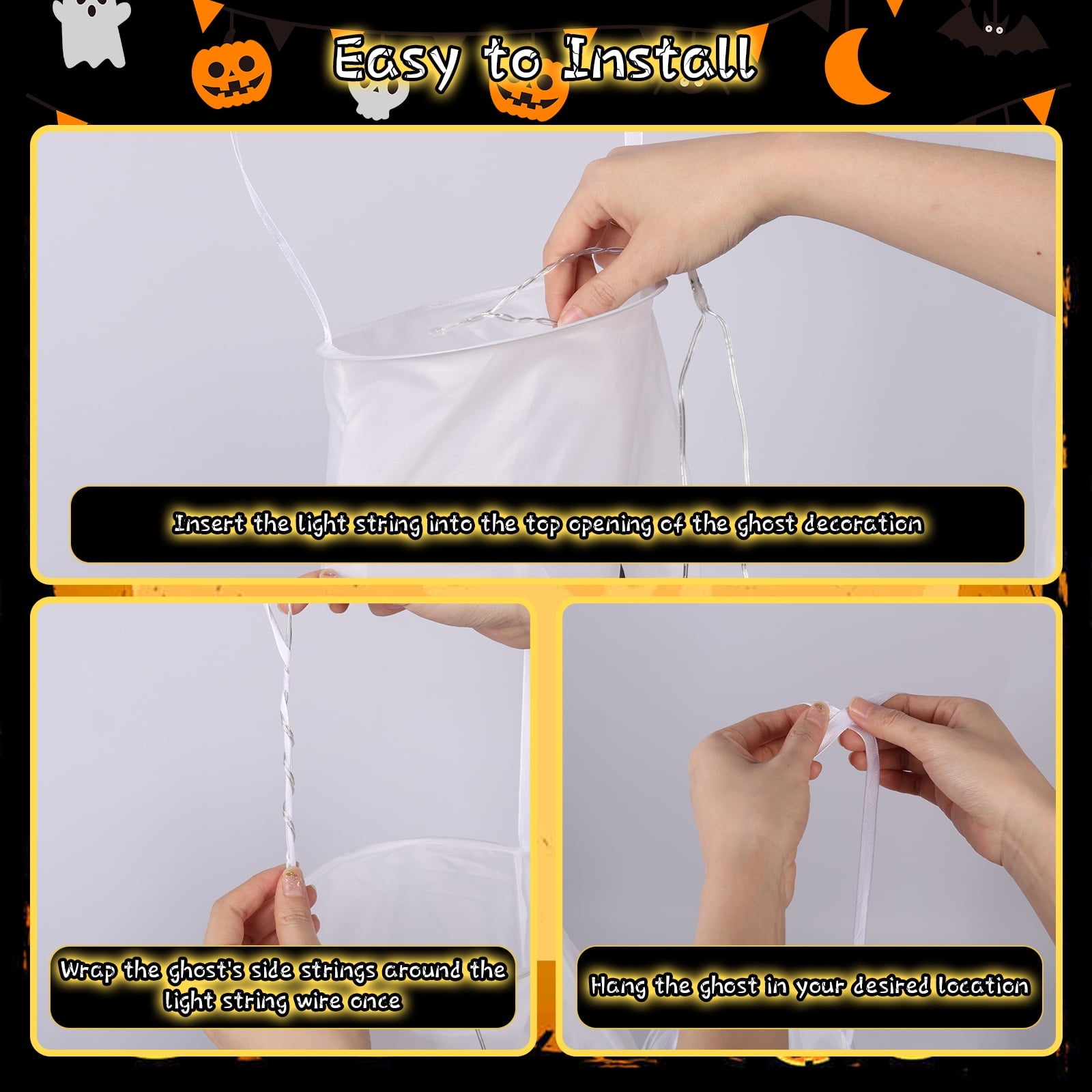 16.4Ft Large Spider Webs Halloween Decorations Lights, Outdoor Battery Operated Purple Halloween String Lights with 8 Modes Remote Control 125 LEDs Spiderweb,60" Large Spider,Waterproof (Purple)