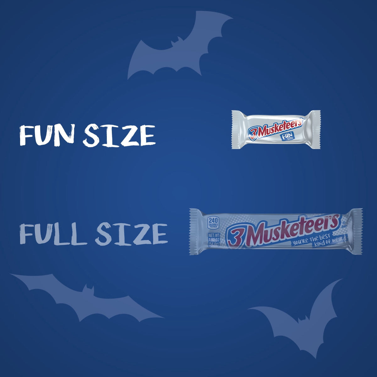 3 Musketeers Spooky Fun Size Halloween Chocolate Candy - 10.48oz Bag