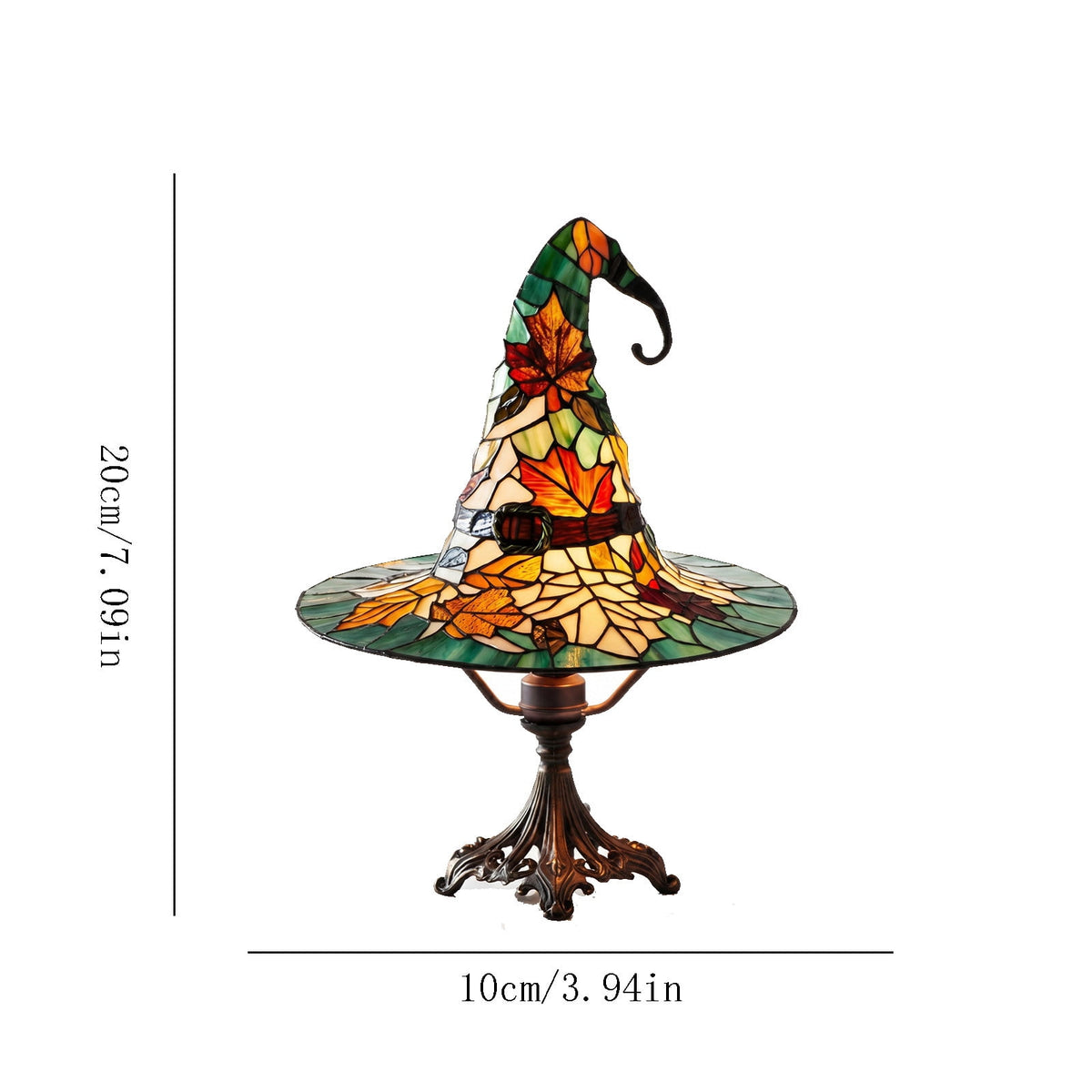 Clearance Halloween Table Lamp Decorations, Witch Hat Lamp Gifts - Handcrafted Retro Resin Witch Lamp, USB Powered Gothic Wizard Hats Night Light, Home Decor Accent Lamps for Bedroom