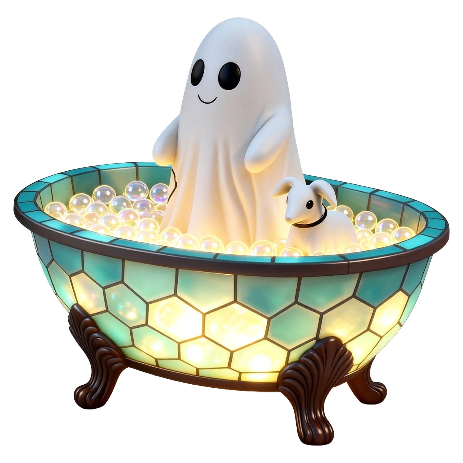Ghost Night Light Halloween Decorations Bedside Night Light with Tap Control, Dimmable Nursery Decor Lamp, Fun Ghost Gift for K*ids, Halloween Room Decor, Ghost Lamp