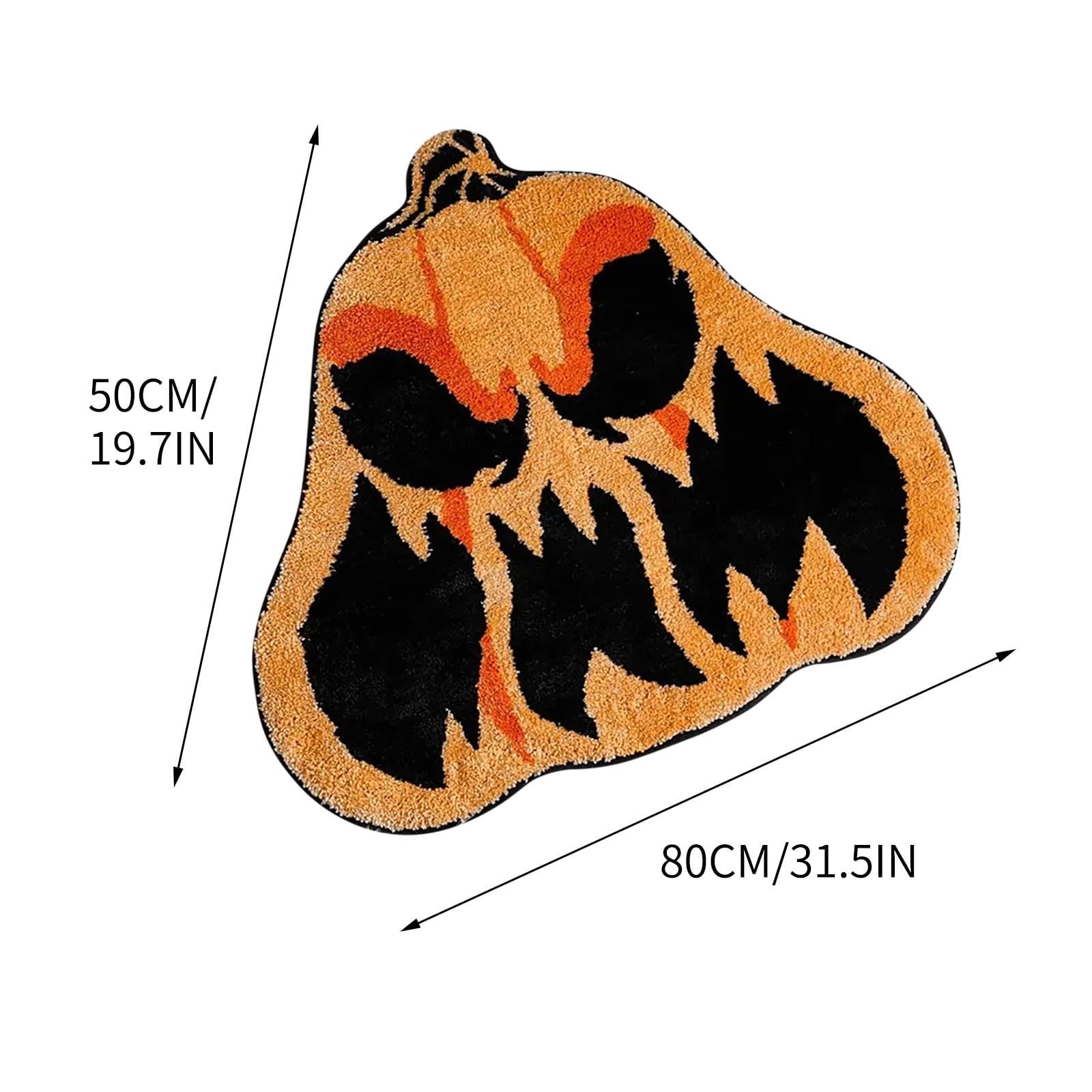 Lksixu Halloween Decorations Rug, Fall Decorations for Home,Cute Halloween Theme Plush Soft Absorbent Non-slip Floor Mat, Halloween Pumpkin Bath Carpet for Thanksgiving Havest Halloween