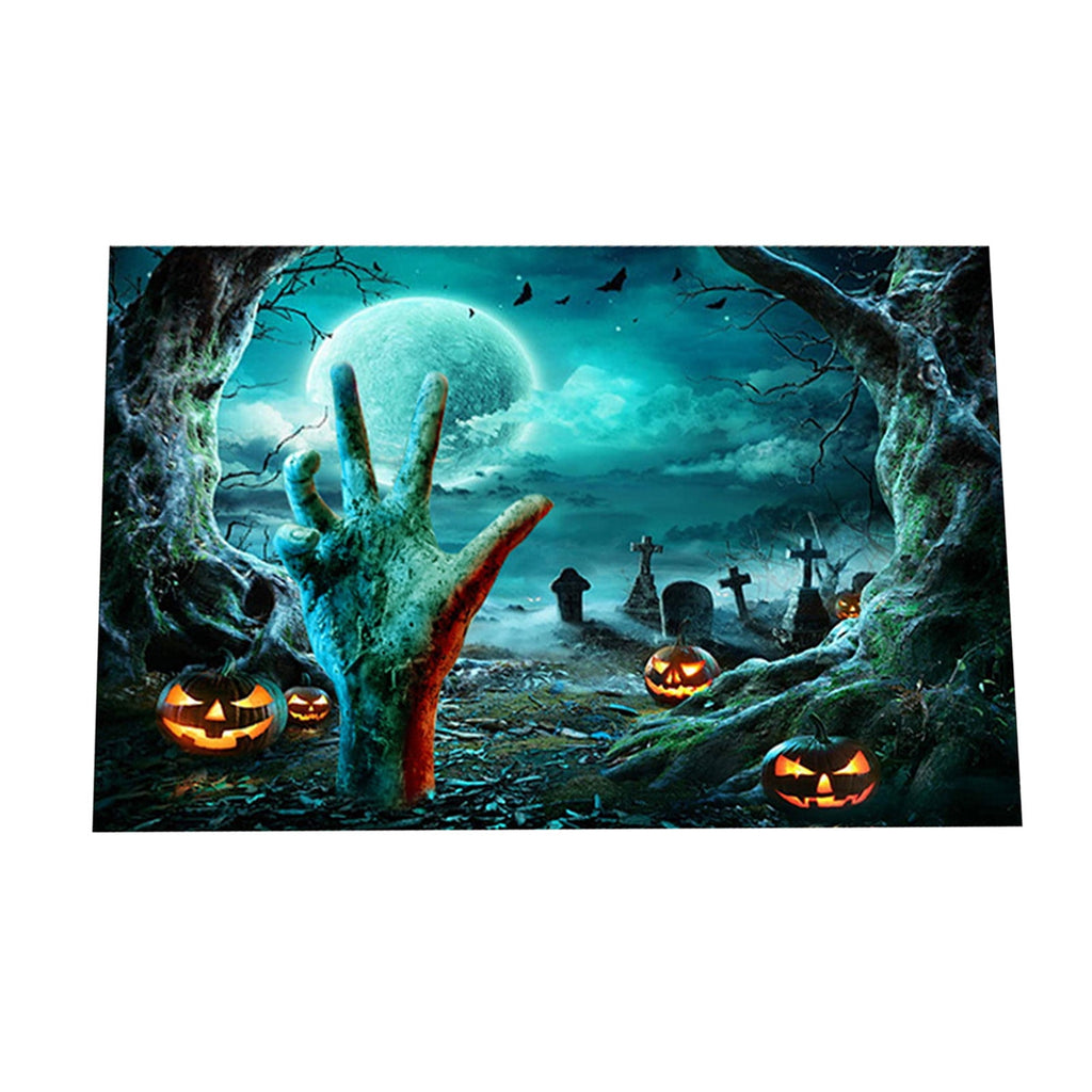 Halloween Decoration Front Door Mat Welcome,Halloween Floor Mat with Terrifying Theme, Skull And Blood Print Decoration, Entrance Door Floor Mat, Entrance Door Carpet
