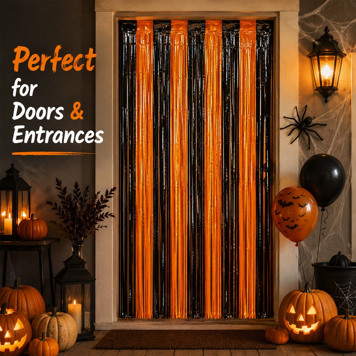 Halloween Doorway Curtain Haunted House Decoration Door Window Curtain with Bloody Prints Bloody Creepy Cloth for Halloween Party Supplies 65 x 39 Inch White 4 Pcs