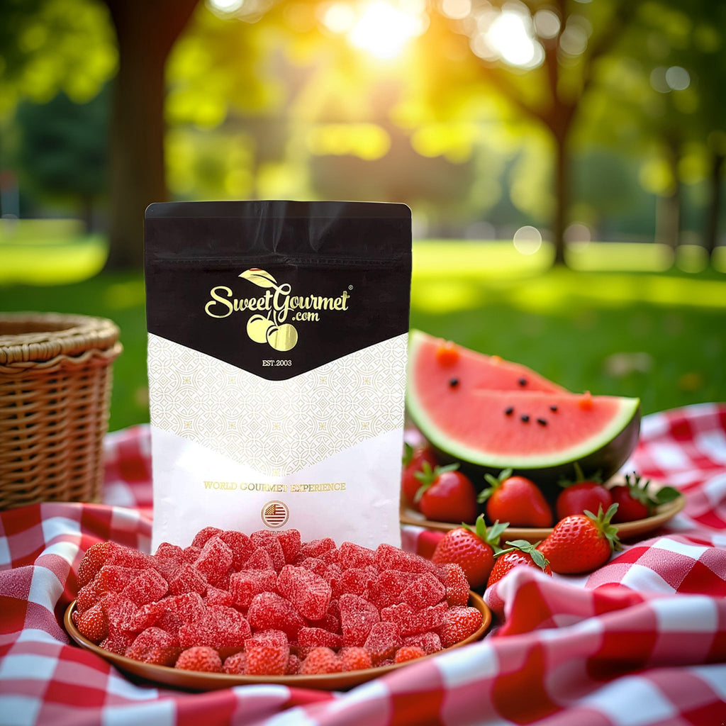 SweetGourmet Jelly Cherry Slices Bulk Candy | 1 Pound