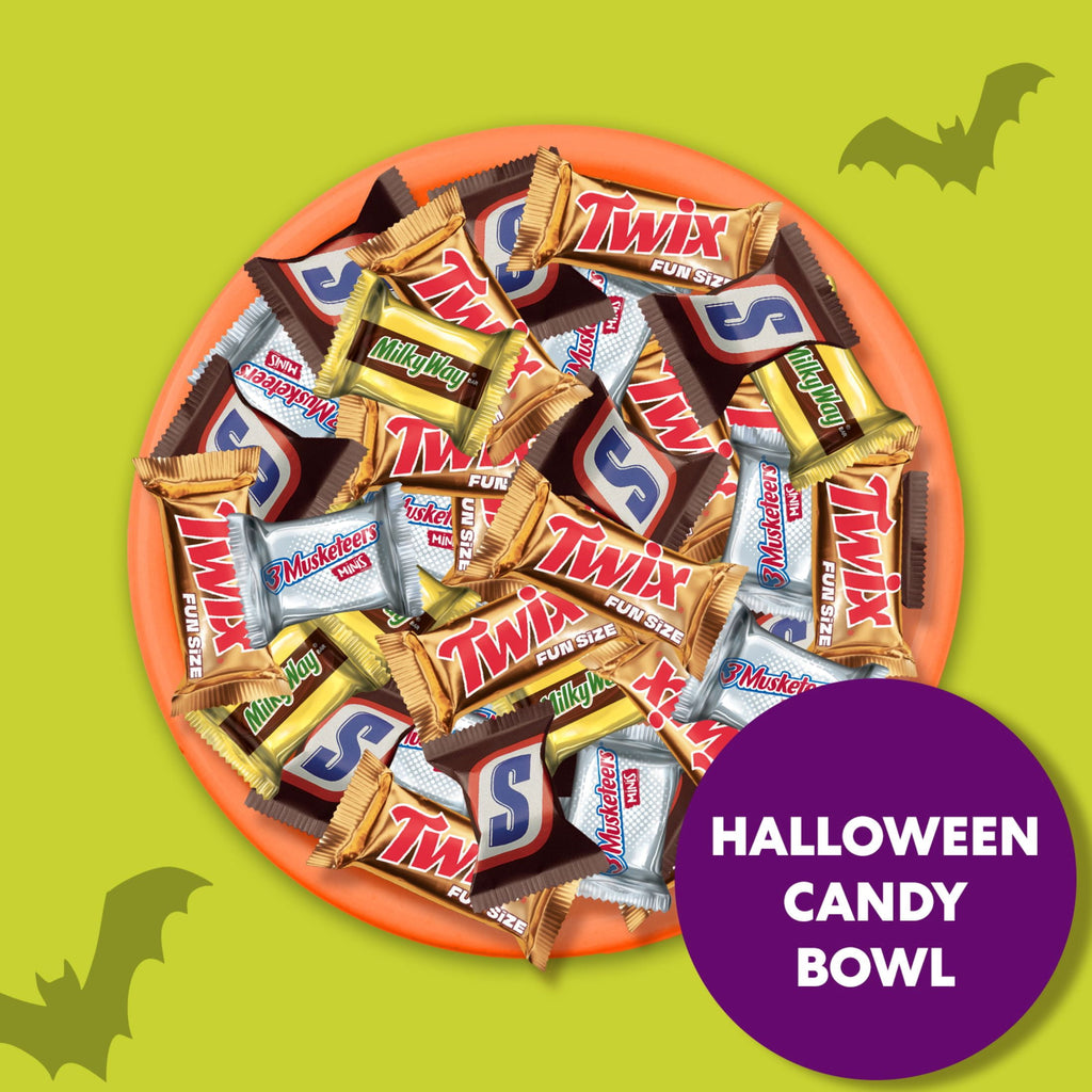 Mars Mixed Snickers, Twix & More Minis Chocolate Halloween Candy Assortment - 295 Count Bulk Bag