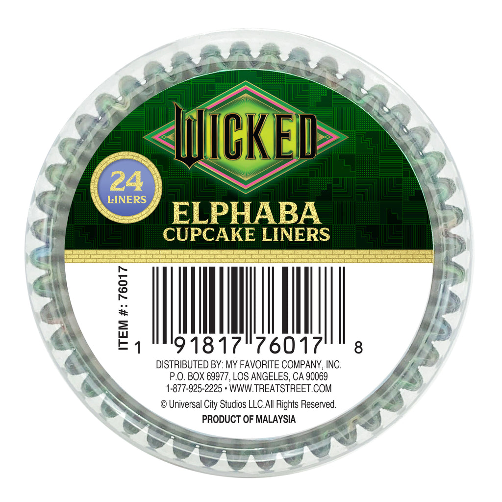 Wicked Elphaba Cupcake Liners, Green, 24 Count