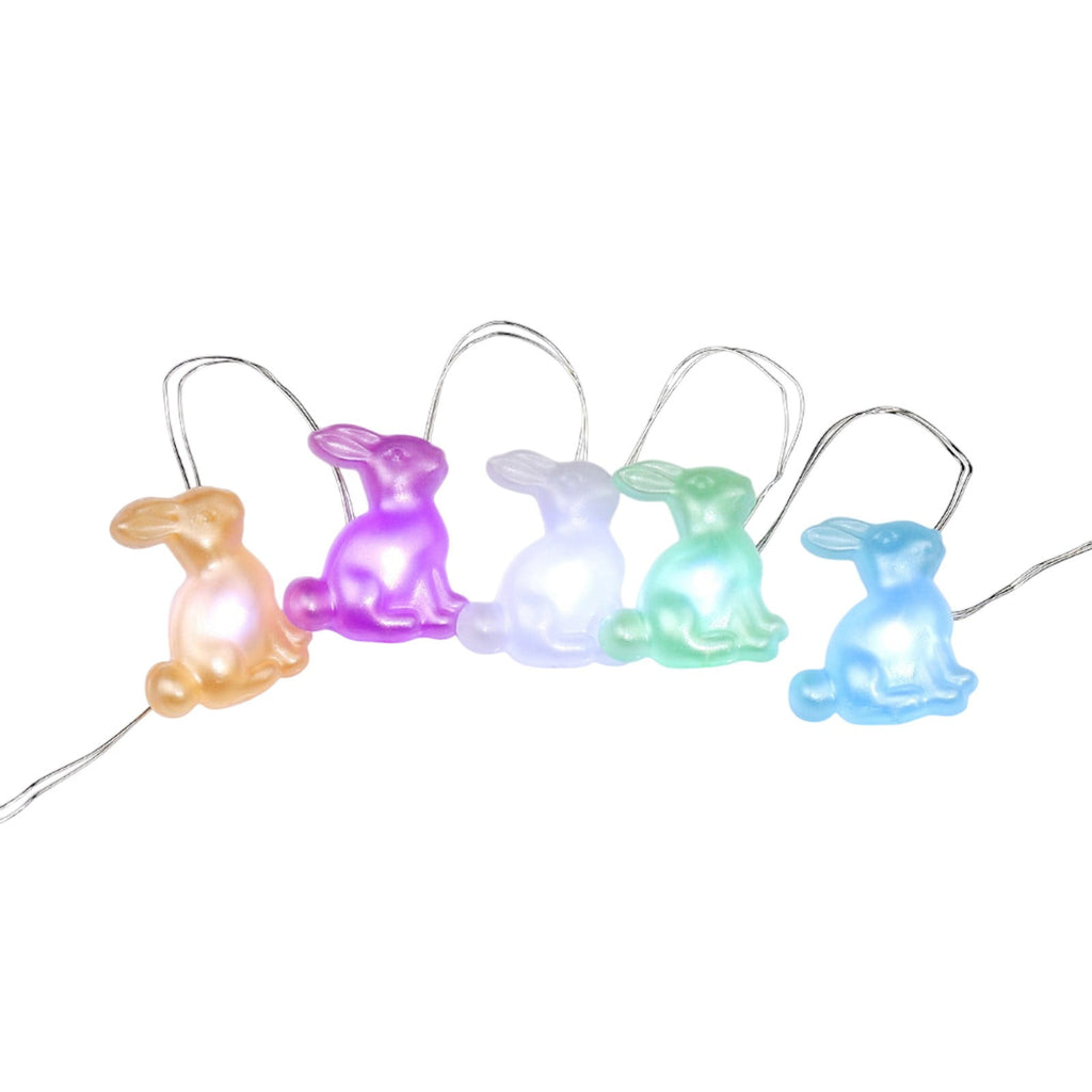 Stijggn 10 Easter Lights Outdoor Easter Decor LED Bunny Lights Plug in Easter Lights String for Indoor Outdoor Spring Decor & Easter Decor