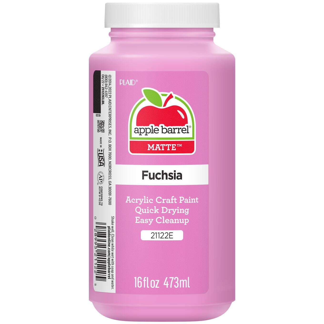Apple Barrel Acrylic Craft Paint, Matte Finish, White, 16 fl oz.