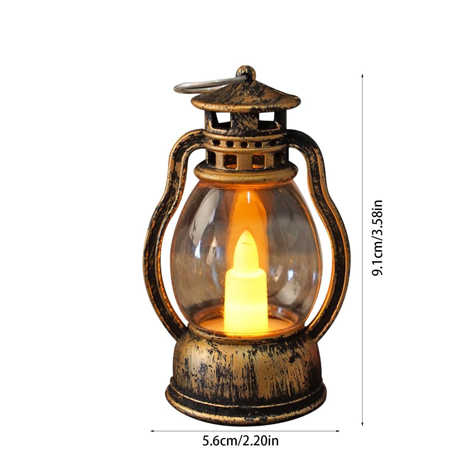 Djiypn Mini Lanterns 2Pack LED Small Lanterns Decorative Indoor Outdoor Hanging Lantern Decorative Candle Light Farmhouse Decor for Weddings Western Camping Party Halloween Christmas Decorations