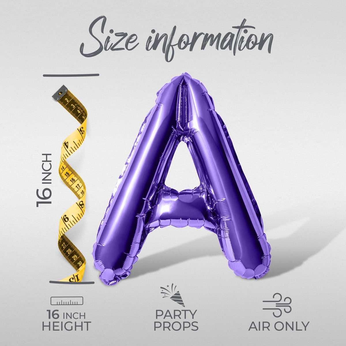 Letter Balloons - TRICK OR TREAT 16" Inch Alphabet Letters Foil Mylar Balloon Halloween Party Banner (Purple)