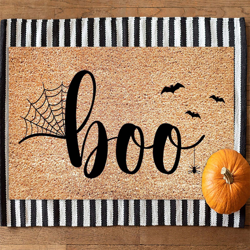 Jierger Happy Halloween Decorative Seasonal Fall Halloween Party Floor Mat for Home Halloween Indoor Outdoor for Thanksiving Decor Doormat Christmas Entrance Floor Mats 15.74 x 23.62 inch