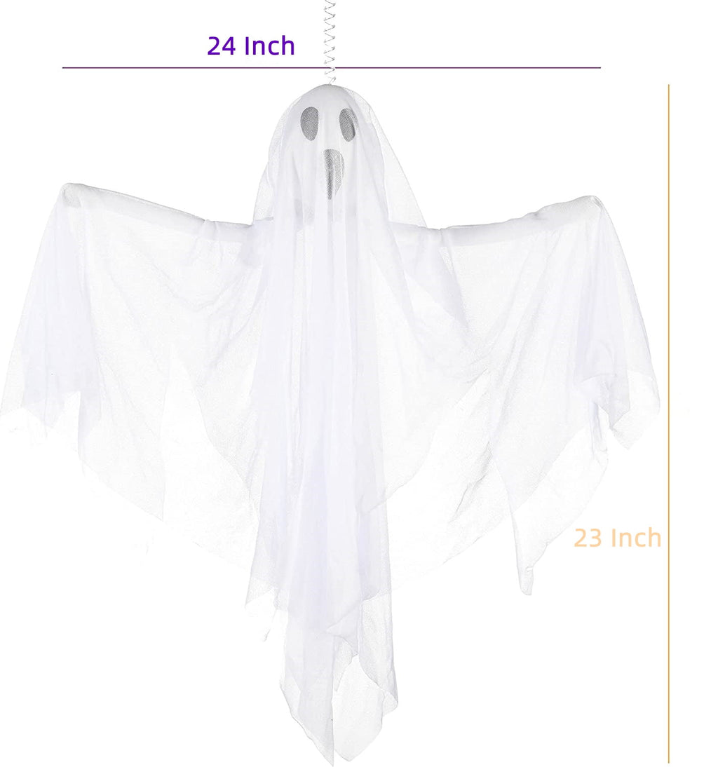 Happiwiz Yard Inflatable, Halloween Hanging Ghosts, 24", 2 Count