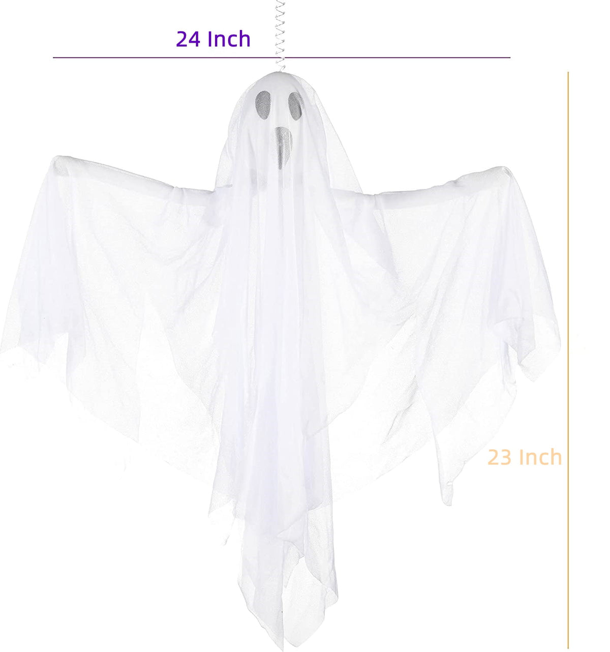Happiwiz Yard Inflatable, Halloween Hanging Ghosts, 24", 2 Count