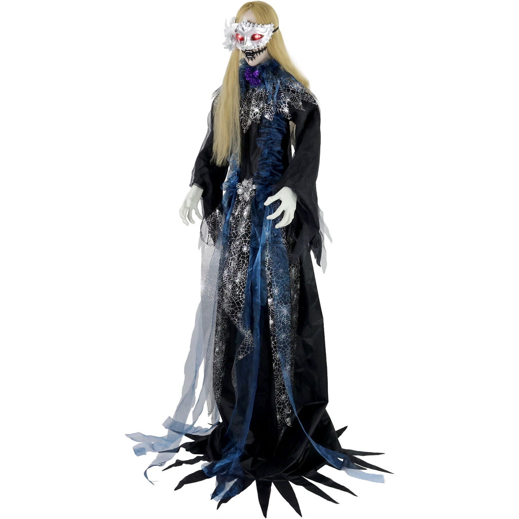 Haunted Hill Farm 6.5 Ft Life-Size Animatronic Bride Indoor/Outdoor Halloween Decoration, Multicolor, HHLADY-2FLSA