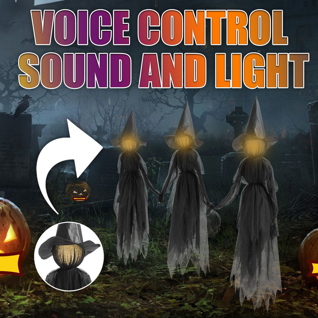 Under $5! Saving! XGFHYJEH Halloween Holding Hands Witches, Halloween Decorations Outdoor, Halloween Decor Clearance, Halloween Ornaments Scary Props Decoration for Outside Yard Lawn Garden