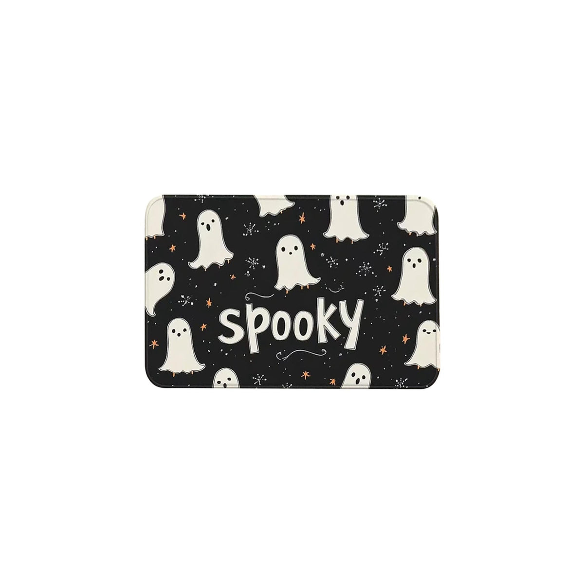 Halloween Wreath Shaped Rugs, Soft Indoor Mat for Entryway, Kitchen, Halloween Party, Pumpkin Witch Spooky Home Decor, 23.62x15.75 Inches