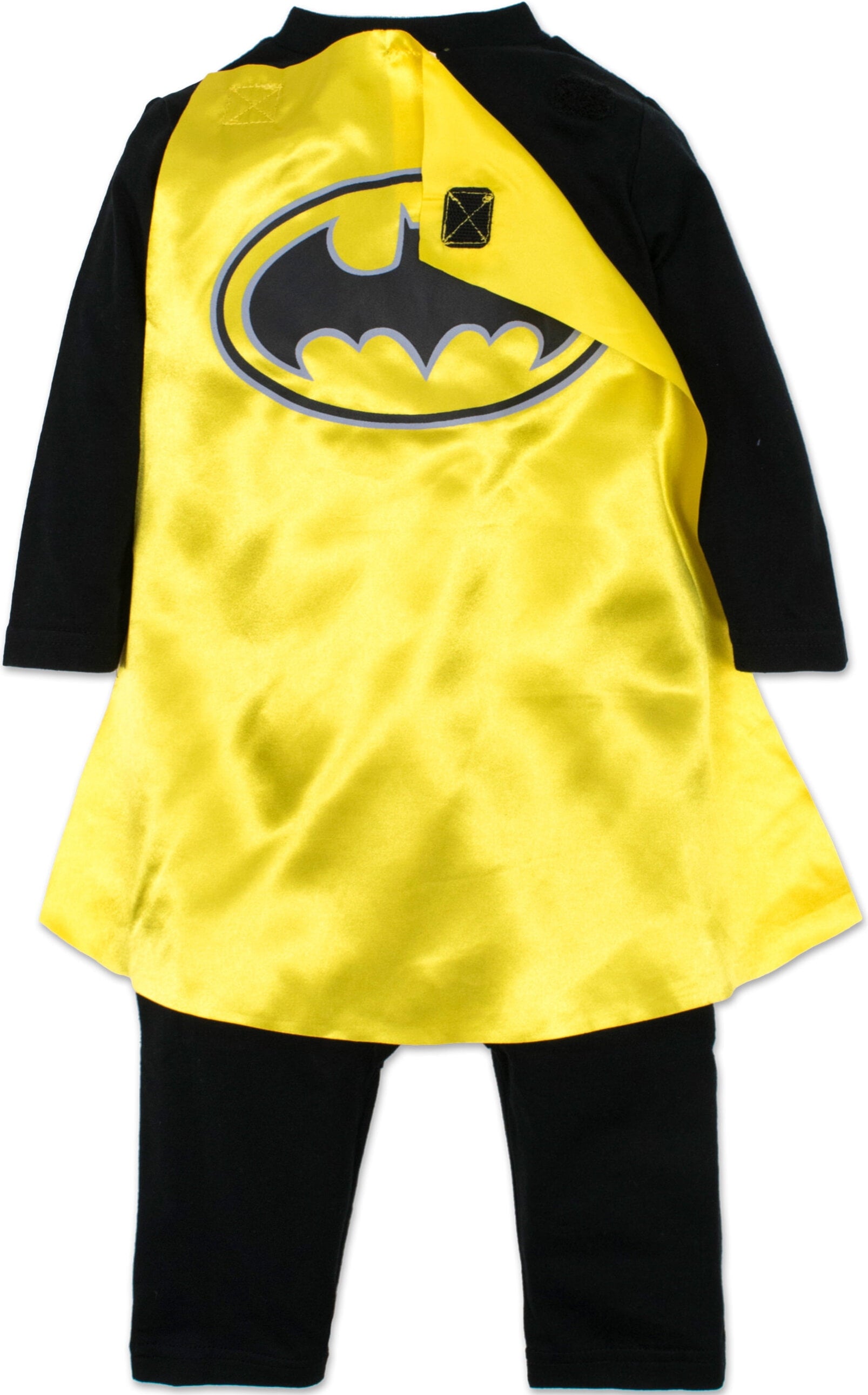 DC Comics Justice League Toddler Boy or Girl Cosplay One Piece Coverall with Cape Batman Black