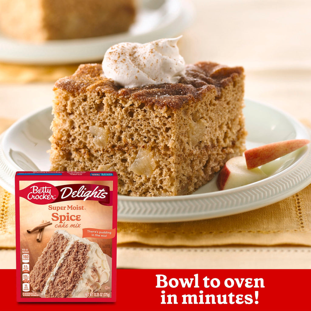 Betty Crocker Delights Super Moist, Spice, Cake Mix, 13.25 oz