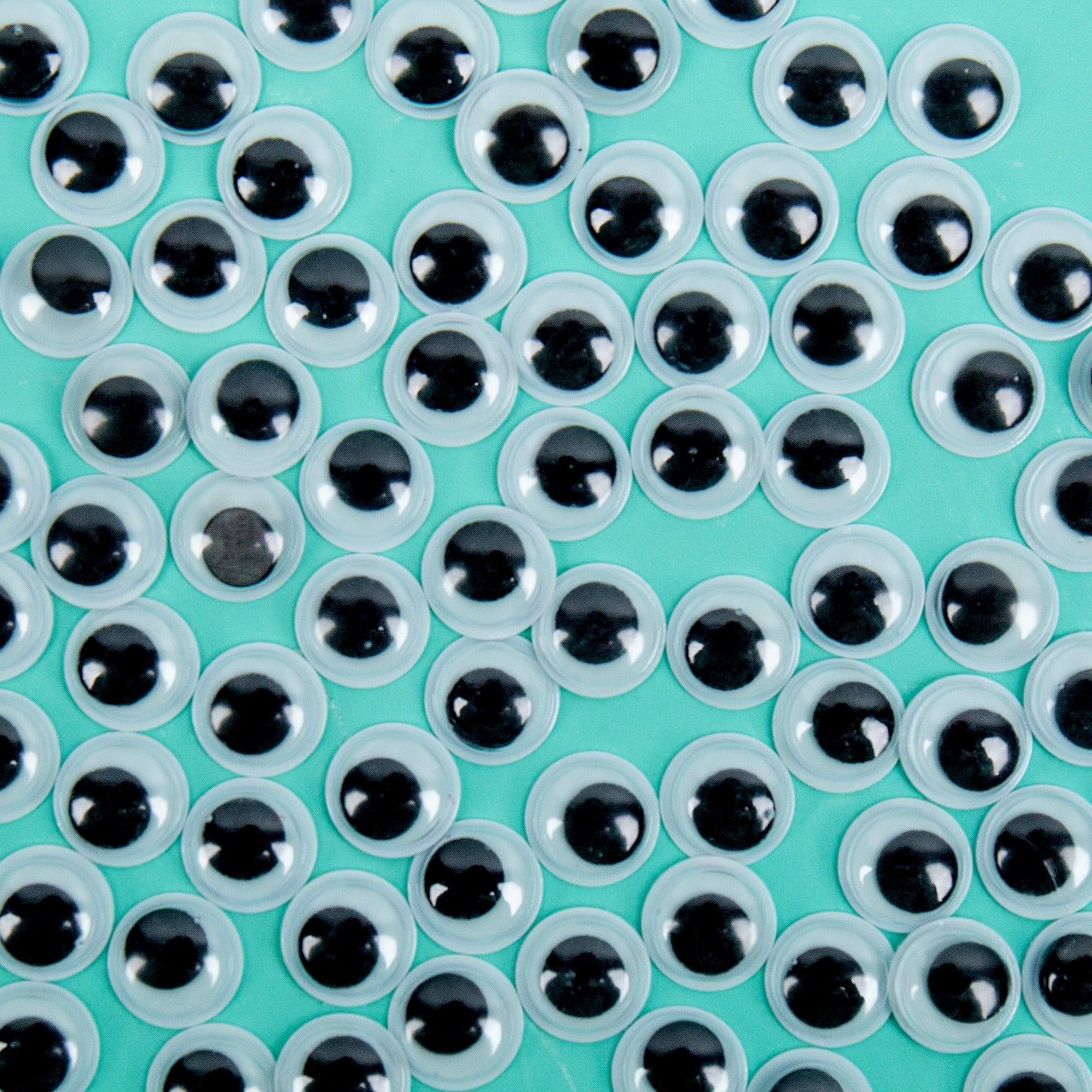 (9 pack) Hello Hobby Small Black and White Plastic Wiggly Eyes, 80-Pack