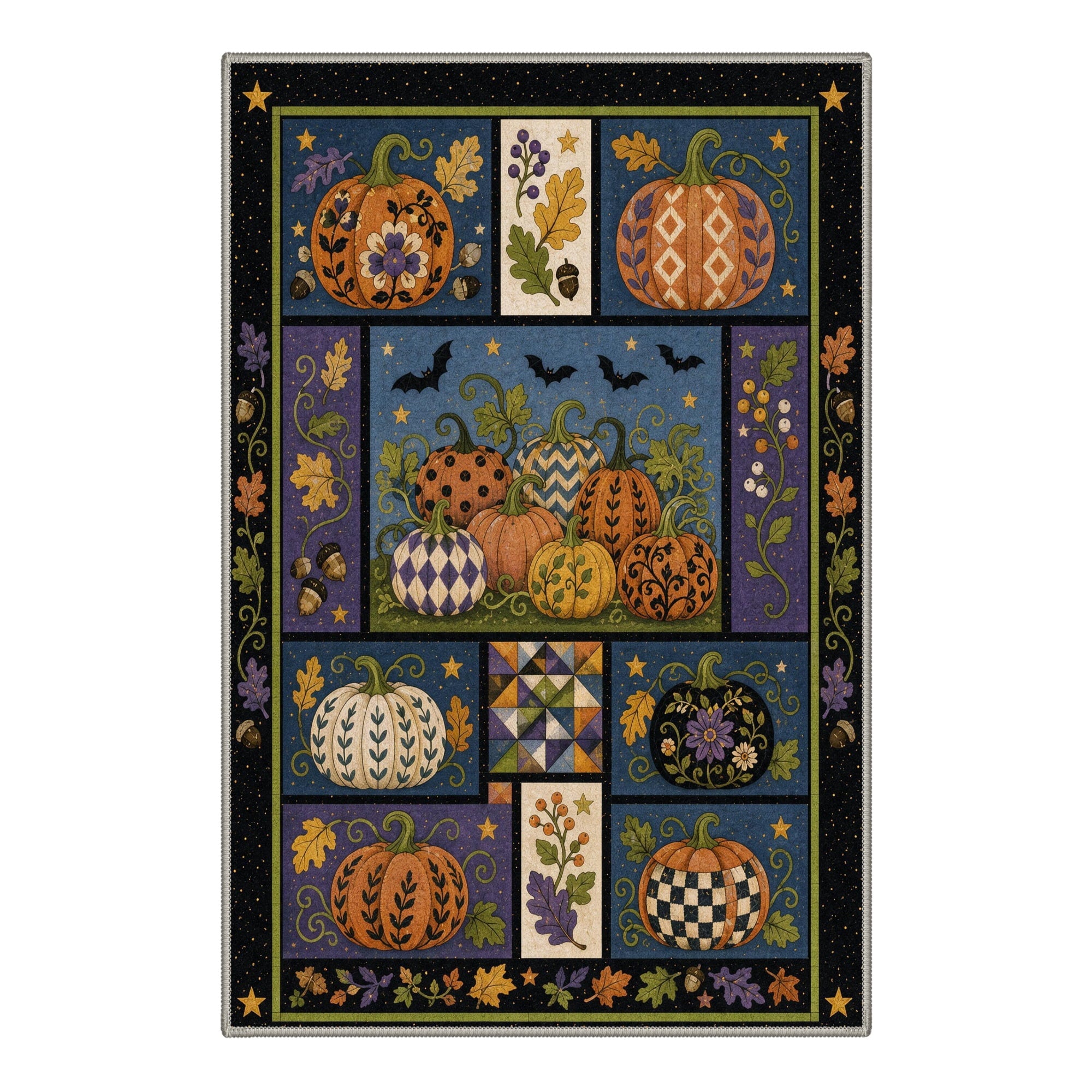 GENIMO 2'x7' Halloween Runner Rug, Washable Non Slip Soft Vintage Witch Indoor Outdoor Hallway Runner for Porch Patio Kitchen Entryway, Retro Sepia