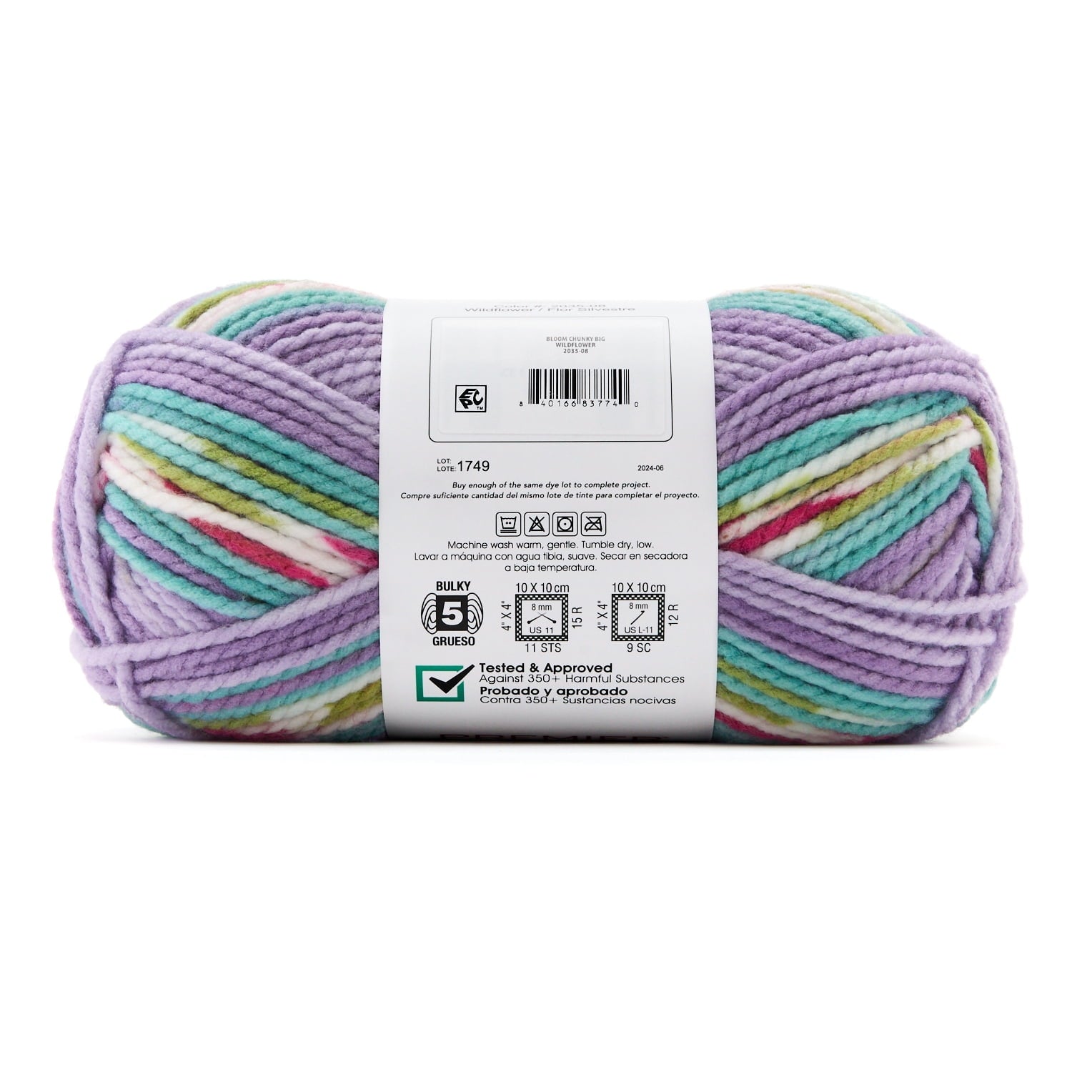 Premier Yarns - Bloom Chunky Big Yarn - Snapdragon - 7oz 218yds - 5 Bulky Weight - Acrylic