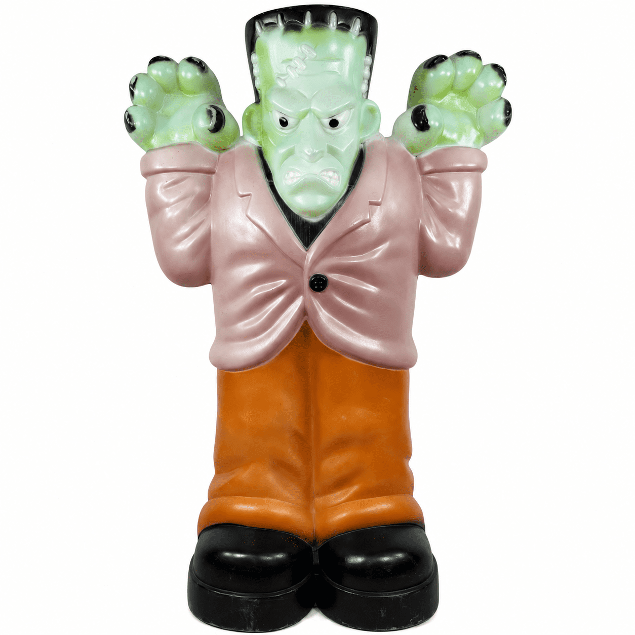 Vintage Empire-Style Frankenstein Blow Mold Halloween Yard Ornament, Lighted Classic Decor for Outdoor Lawn, Porch, Haunted House Party and Summerween Display