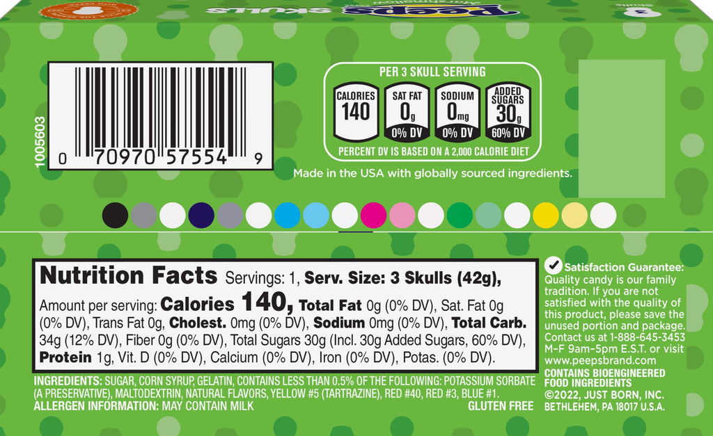 PEEPS Marshmallow Monsters Halloween Candy 3 Count 1.5 Ounces Gluten-Free