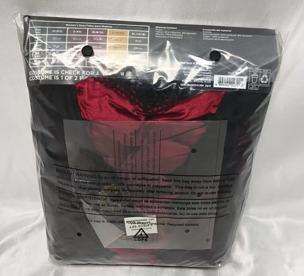 Gothic Vampire, Halloween Costume for Adults, Women's Size S (4/6), by Way to Celebrate