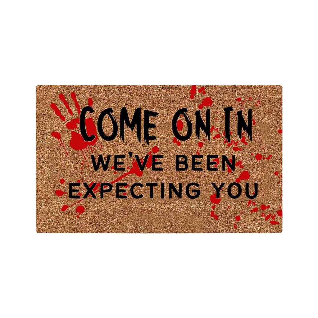 Holloyiver Halloween Door Mat 24" x 16", Ghost Pumpkin Bat Skull Witch Mat Non-Slip Front Door Mat Entrance Funny Doormat Entry Rug Fall Door Mat Welcome Mats Synthetic Coir Doormat Outdoor Decor
