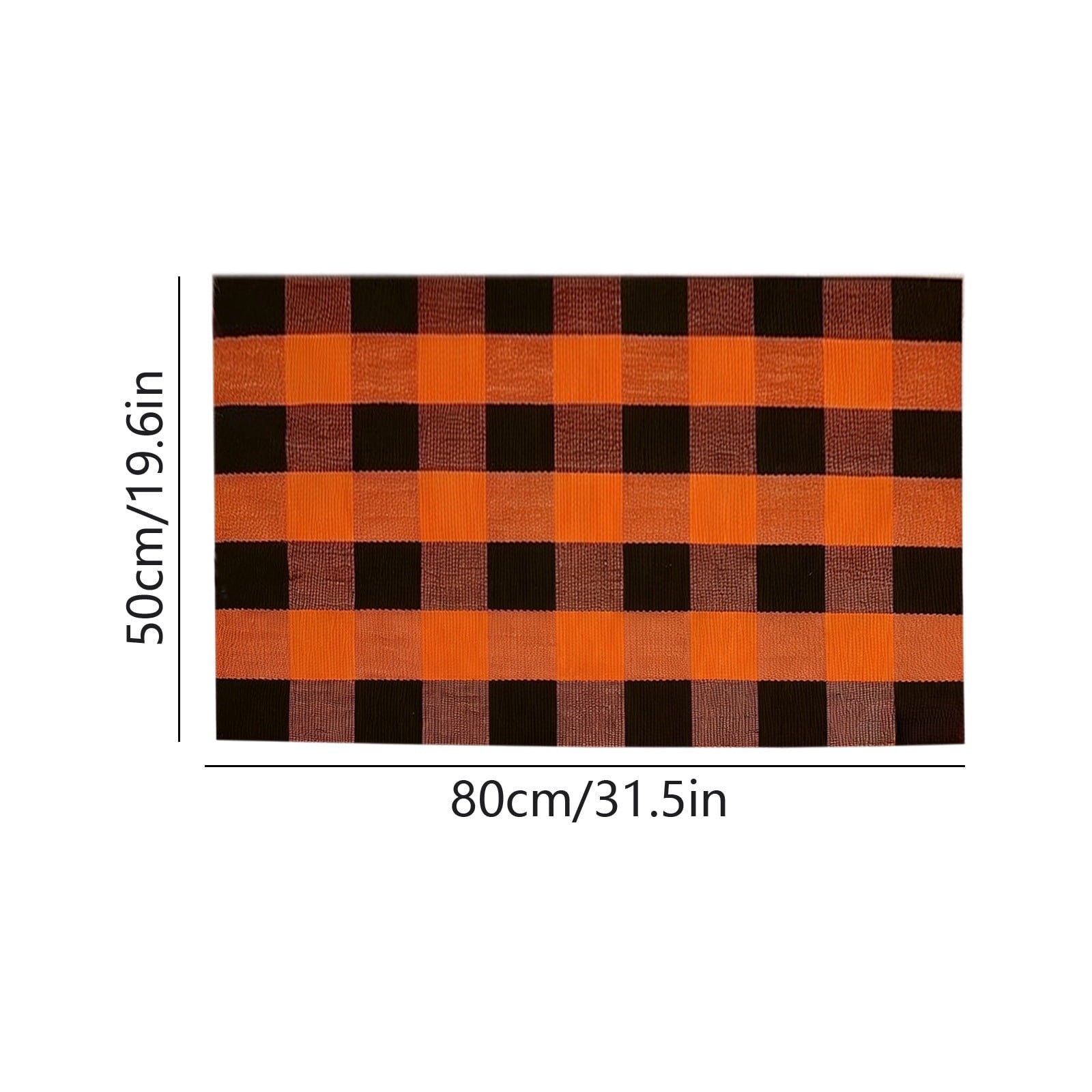 Dpityserensio Halloween Doormat Black Bat and Moon with Striped Border Non-Slip Washable Indoor Outdoor Rug, Vintage Fall Decor