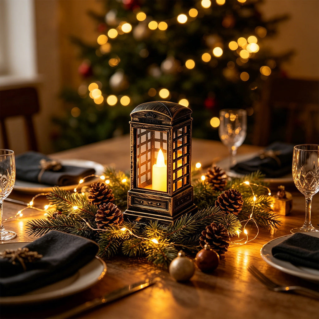 Djiypn Mini Lanterns 2Pack LED Small Lanterns Decorative Indoor Outdoor Hanging Lantern Decorative Candle Light Farmhouse Decor for Weddings Western Camping Party Halloween Christmas Decorations