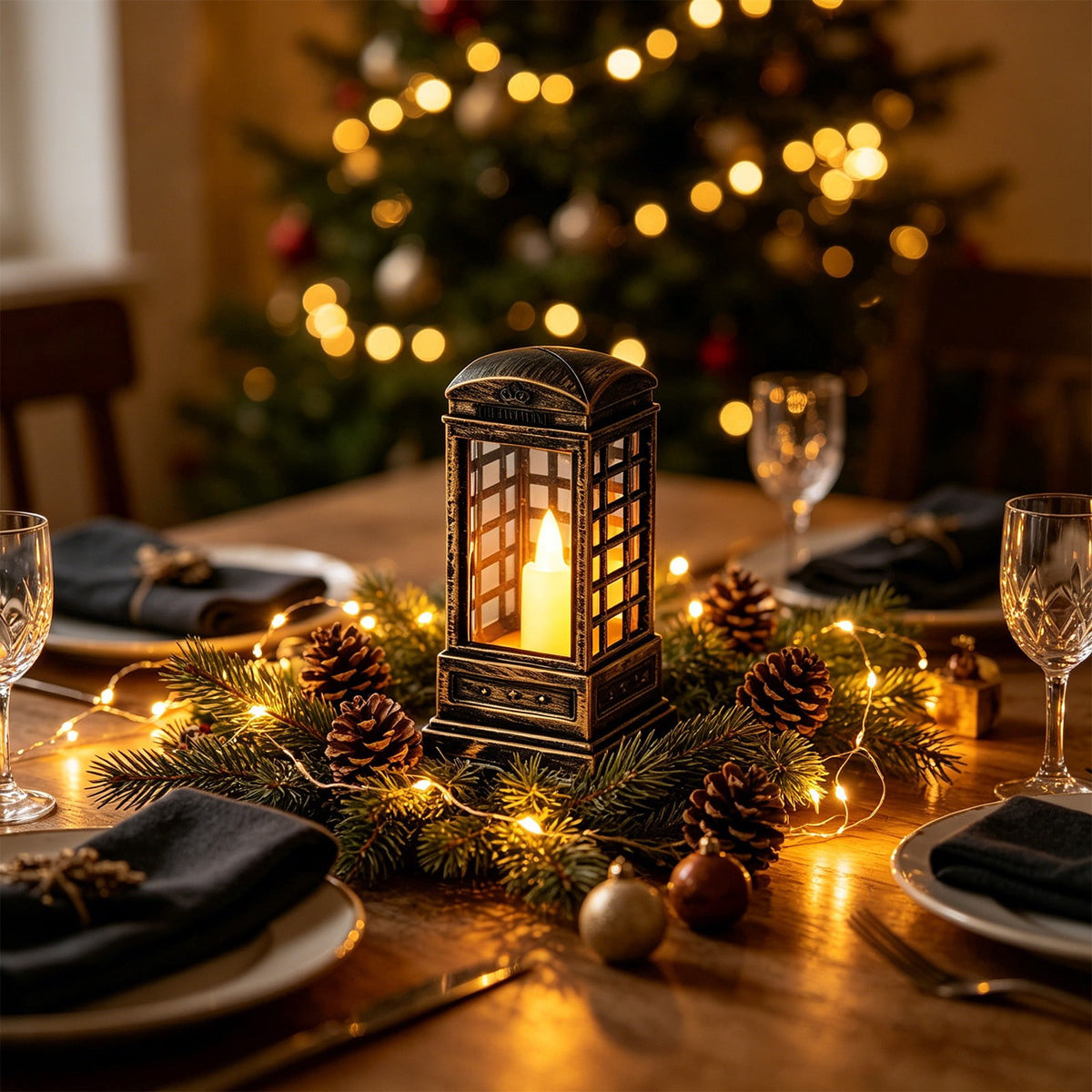 Djiypn Mini Lanterns 2Pack LED Small Lanterns Decorative Indoor Outdoor Hanging Lantern Decorative Candle Light Farmhouse Decor for Weddings Western Camping Party Halloween Christmas Decorations