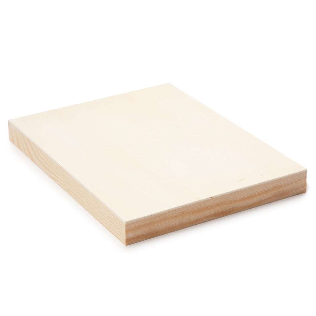 Hello Hobby Rustic Unfinished Rectangle Natural Wood Canvas, 6 in x 8 in x .75 in, 1 Piece