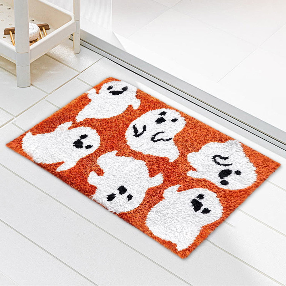 XGFHYJEH Halloween Decorations Non Slip Mat for Bedroom Living Room Bathroom, Halloween Indoor Decor, Halloween Scary Decoration Ornament for Home Room Party
