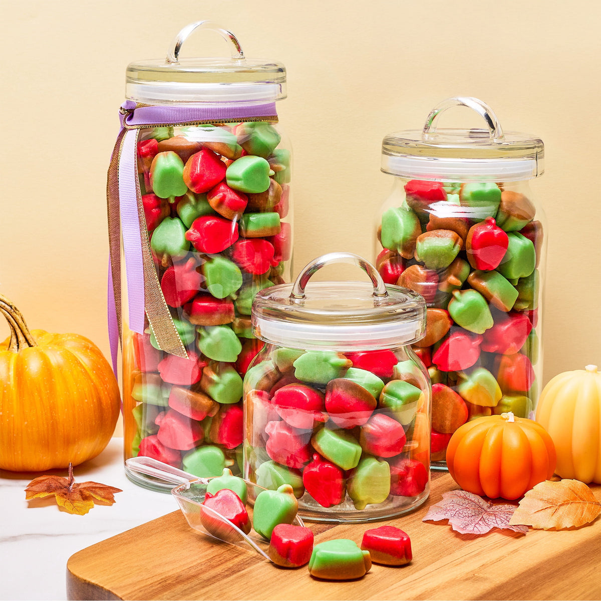 Brach’s Mellowcreme Caramel Apple Candy, Halloween Candy, 9 oz Bag