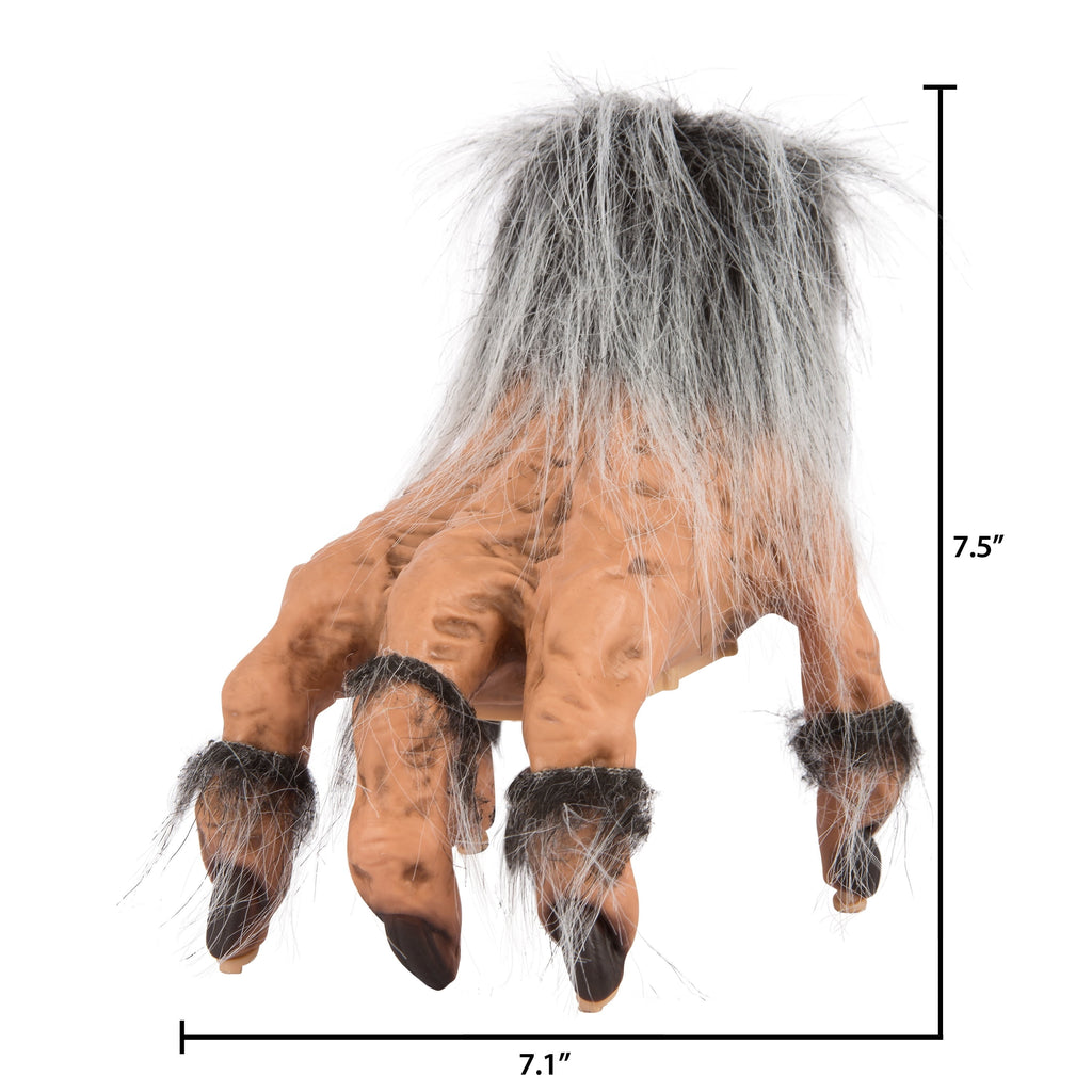 Battery-Operated Animated Wolf Hand, Brown, 7.5", Halloween by Way To Celebrate