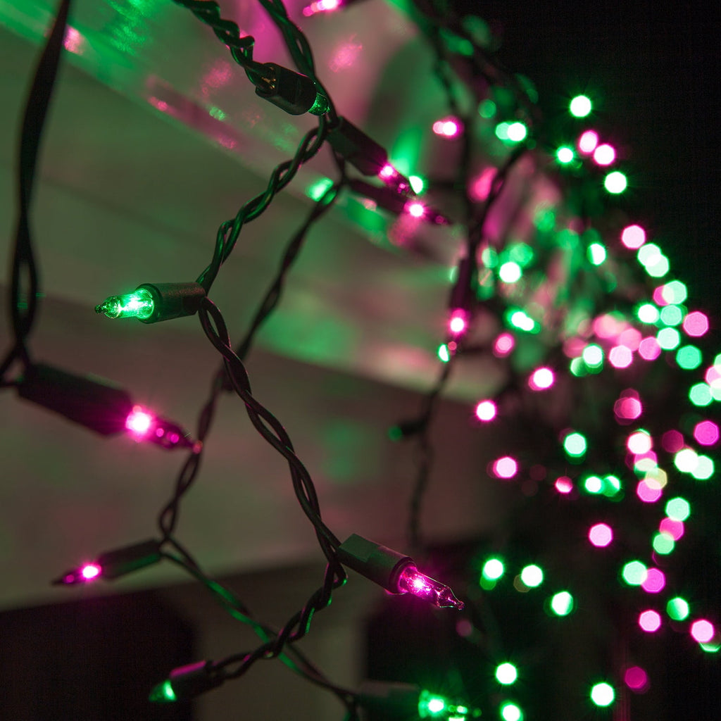 Kringle Traditions Halloween Purple Orange Outdoor Mini Icicle Light 150 Lights